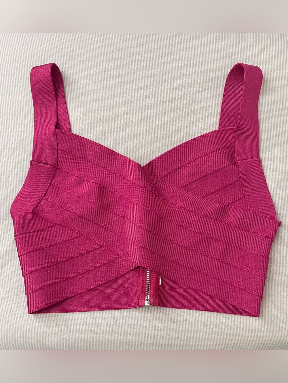 Herve Leger x Forever 21 Fuchsia Bandage Crop Top
